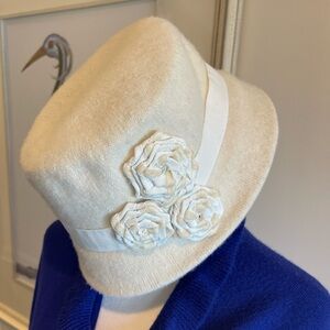 Nine West, Winter White, Wool Blend Bucket Hat